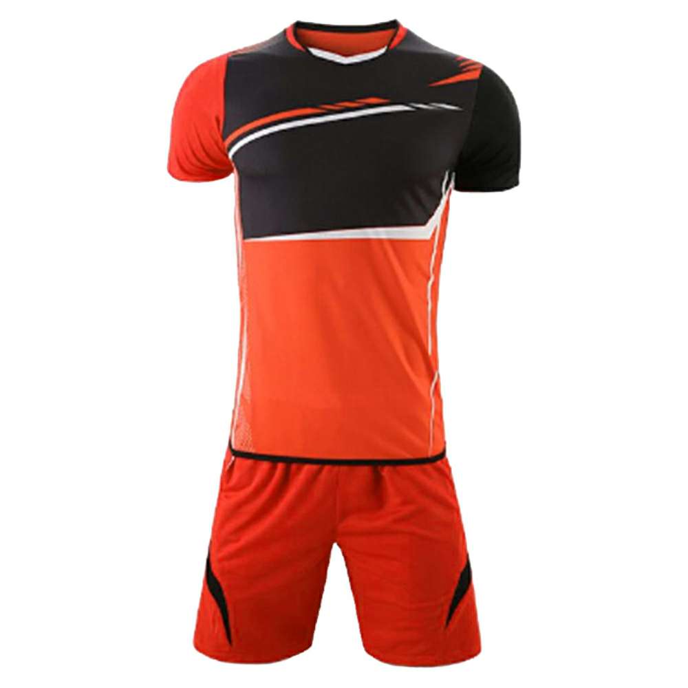 Red and Black Color Block Volleyball Uniform